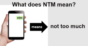 NTM Meaning in Text